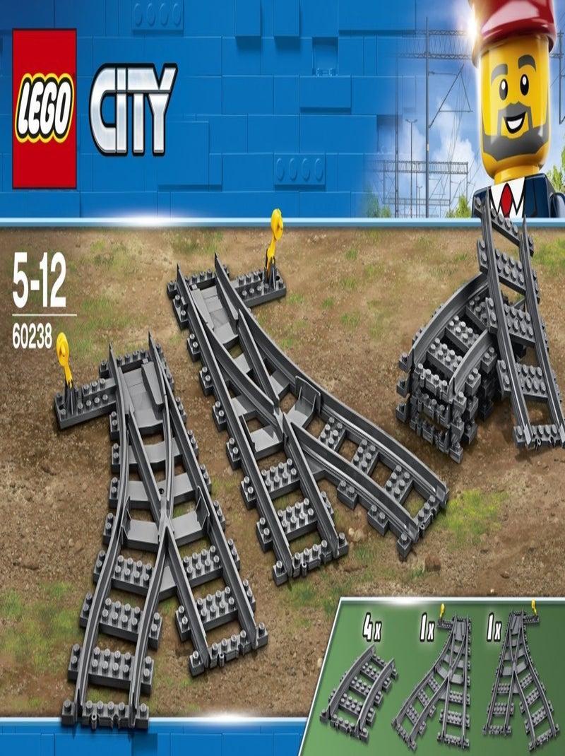 LEGO City - Aiguillages de voie 60238 Gris - Kiabi