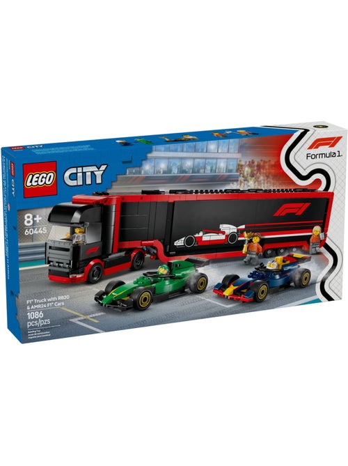 LEGO City - Camion de F1 avec voitures de F1 RB20 et AMR24 - 60445 - Kiabi