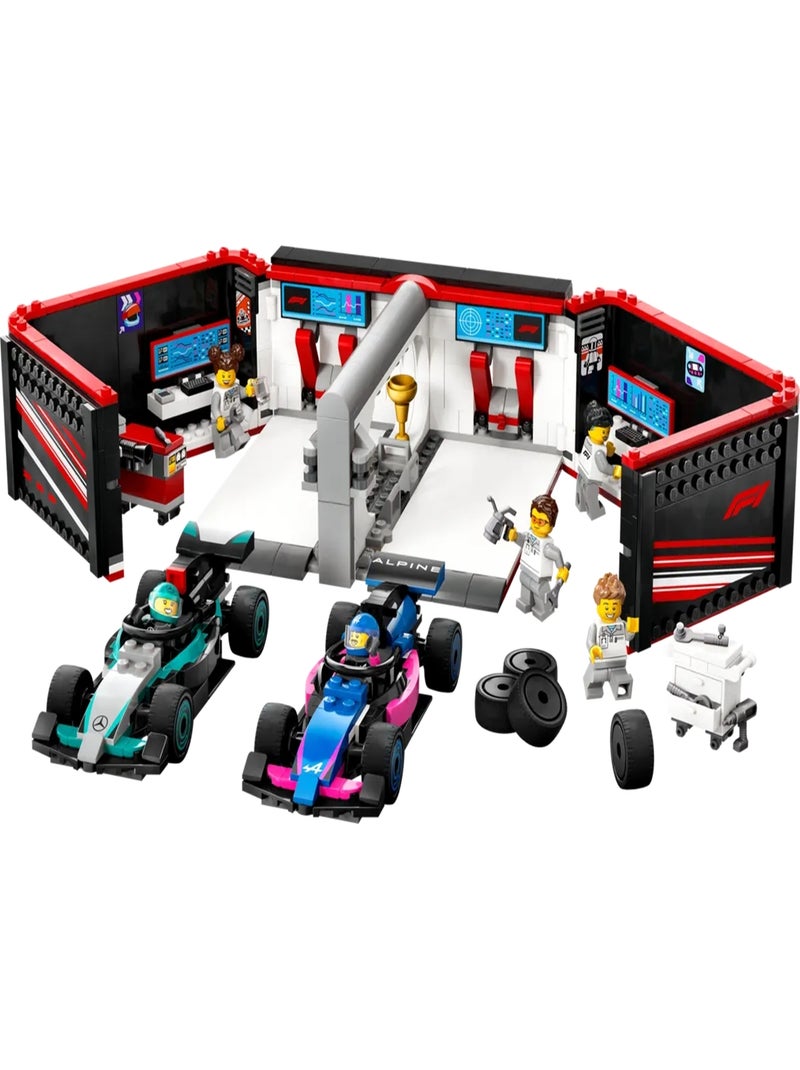 LEGO City - Garage de F1 et voitures Mercedes-AMG et Alpine - 60444 Multicolore - Kiabi