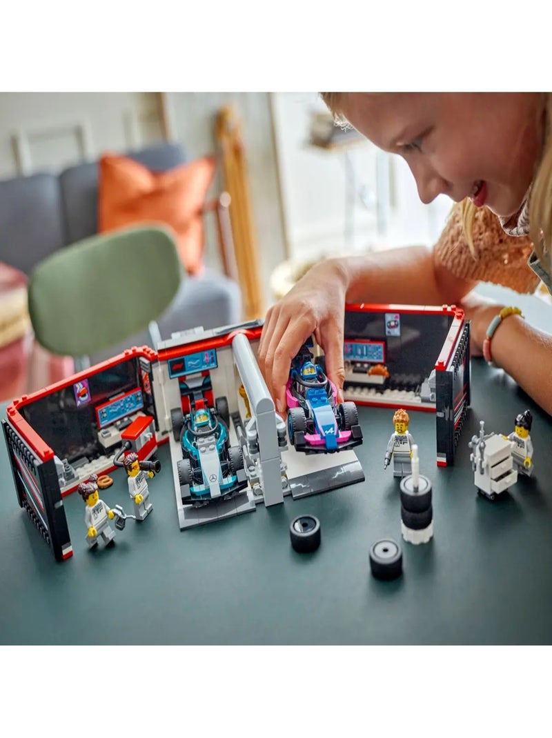 LEGO City - Garage de F1 et voitures Mercedes-AMG et Alpine - 60444 Multicolore - Kiabi