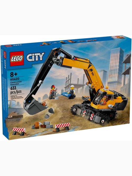LEGO City - La pelleteuse de chantier jaune - 60420 - Kiabi LEGO City - La pelleteuse de chantier jaune - 60420 - Kiabi