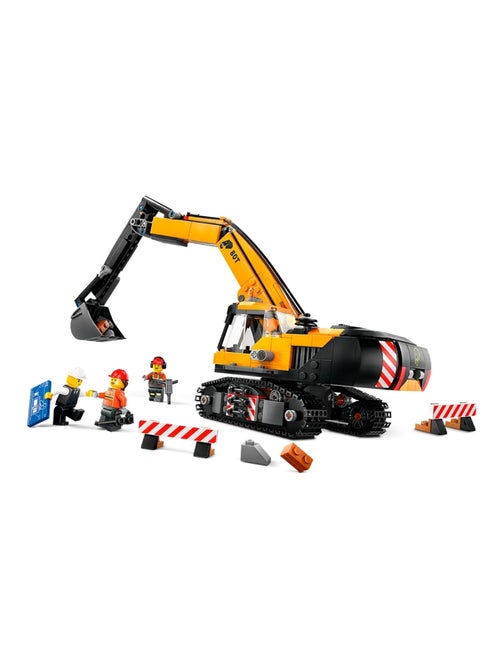 LEGO City - La pelleteuse de chantier jaune - 60420 - Kiabi LEGO City - La pelleteuse de chantier jaune - 60420 - Kiabi
