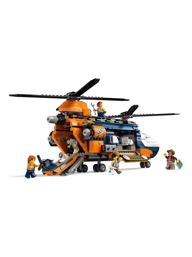 LEGO City - L'hélicoptère de l'explorateur de la jungle au camp de base - 60437 Multicolore - Kiabi