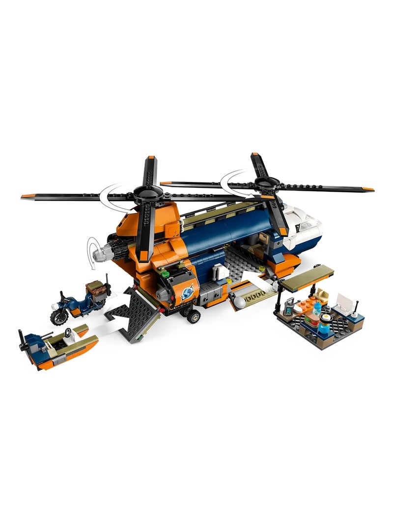 LEGO City - L'hélicoptère de l'explorateur de la jungle au camp de base - 60437 Multicolore - Kiabi