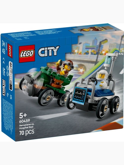 LEGO City - Pack de bolides de course : avion contre lit d'hôpital - 60459 - Kiabi