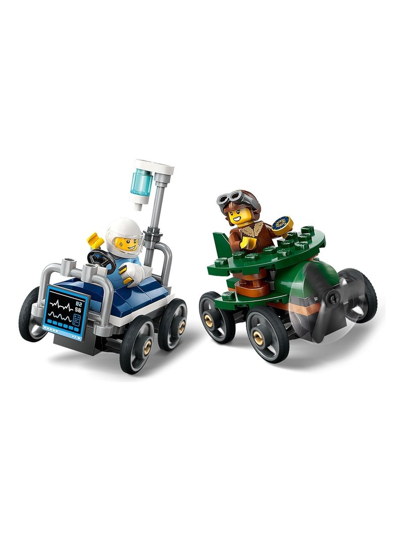 LEGO City - Pack de bolides de course : avion contre lit d'hôpital - 60459 Multicolore - Kiabi