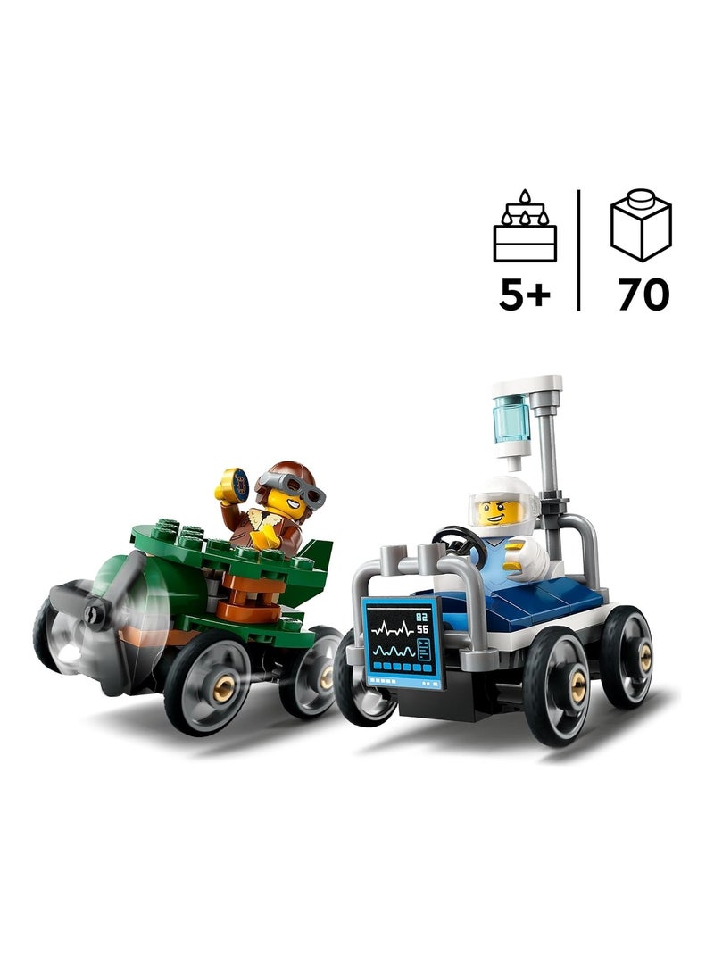 LEGO City - Pack de bolides de course : avion contre lit d'hôpital - 60459 Multicolore - Kiabi
