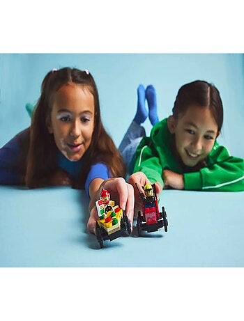 LEGO City - Pack de bolides de course : camion de pizza contre camion de pompiers - 60458