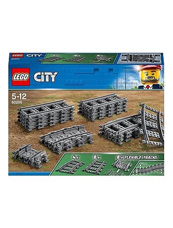 LEGO City - Pack de rails 60205 - rails droits, courbés et flexibles