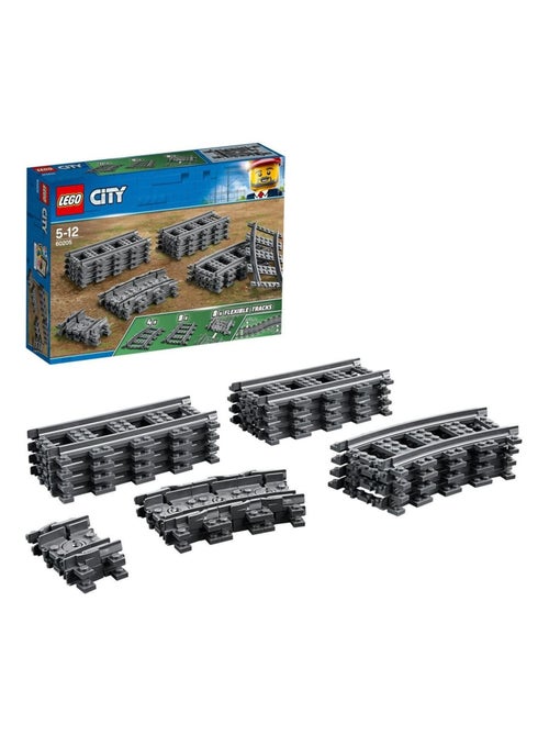 LEGO City - Pack de rails 60205 - rails droits, courbés et flexibles - Kiabi
