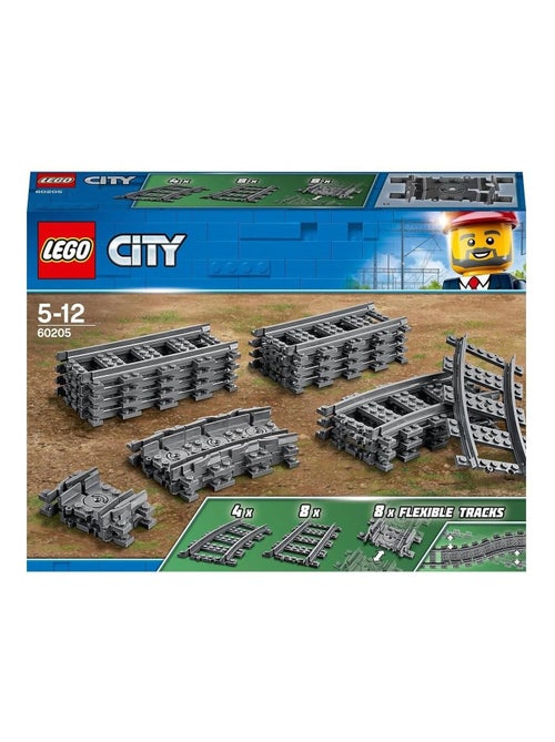 LEGO City - Pack de rails 60205 - rails droits, courbés et flexibles - Kiabi