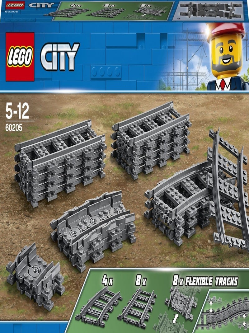 LEGO City - Pack de rails 60205 - rails droits, courbés et flexibles Gris - Kiabi