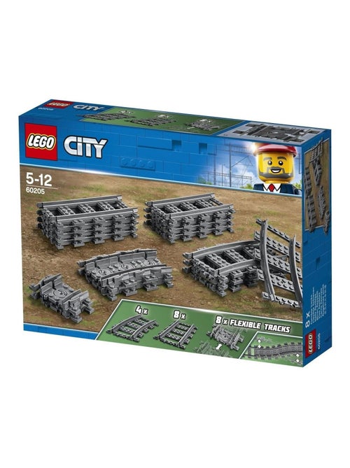 LEGO City - Pack de rails 60205 - rails droits, courbés et flexibles - Kiabi