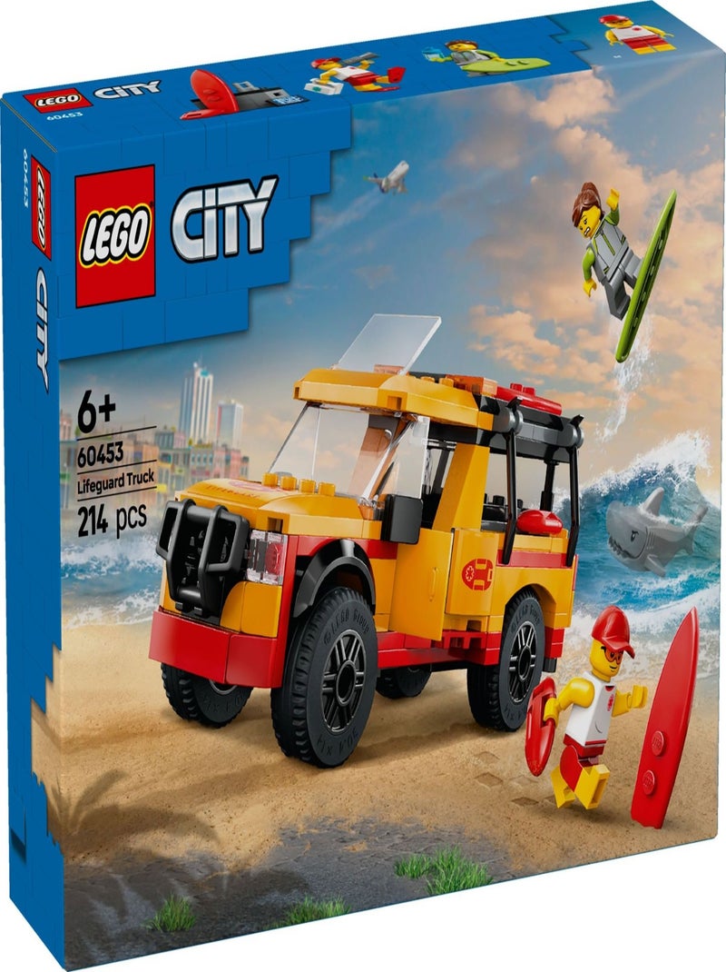 LEGO City - Véhicule de secours de plage 60453 pour des aventures maritimes Bleu - Kiabi