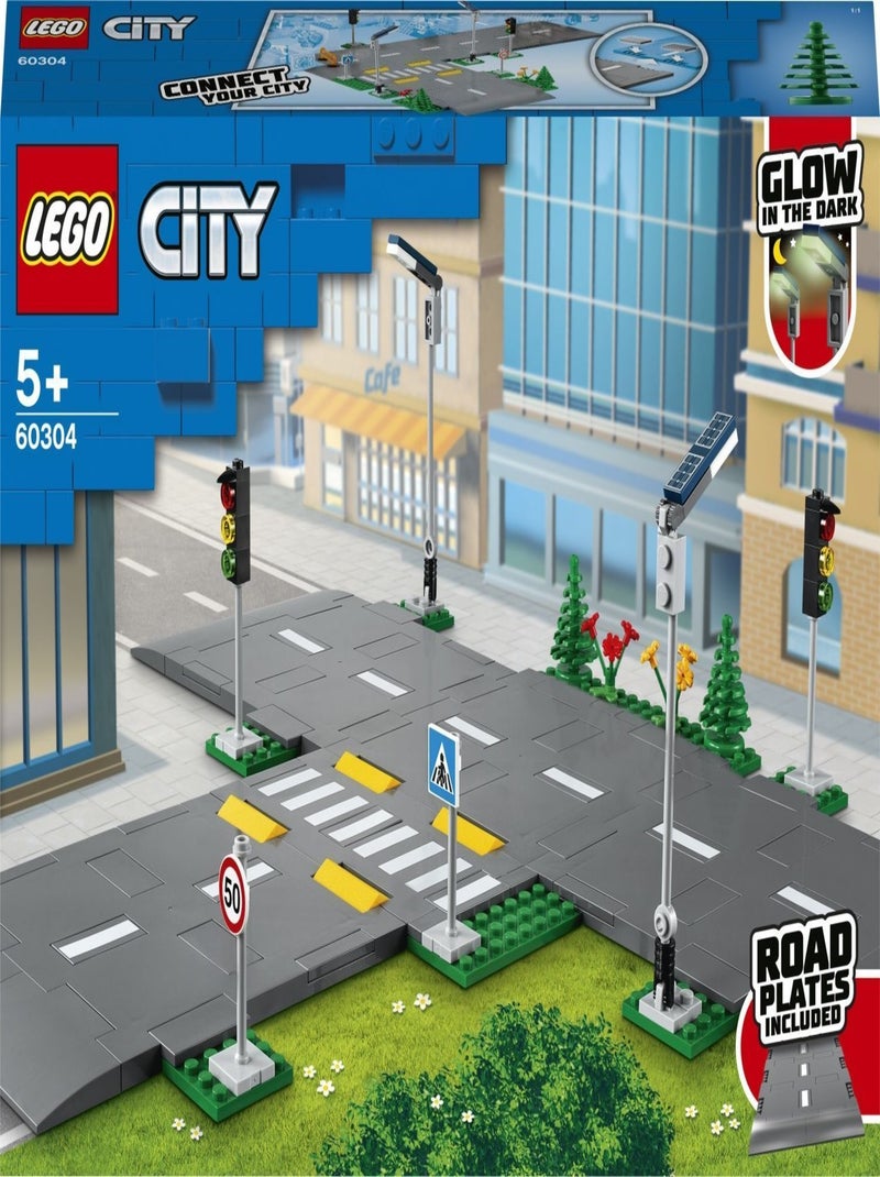 LEGO City 60304 — Intersection à assembler avec plaques de route et feux Multicolore - Kiabi