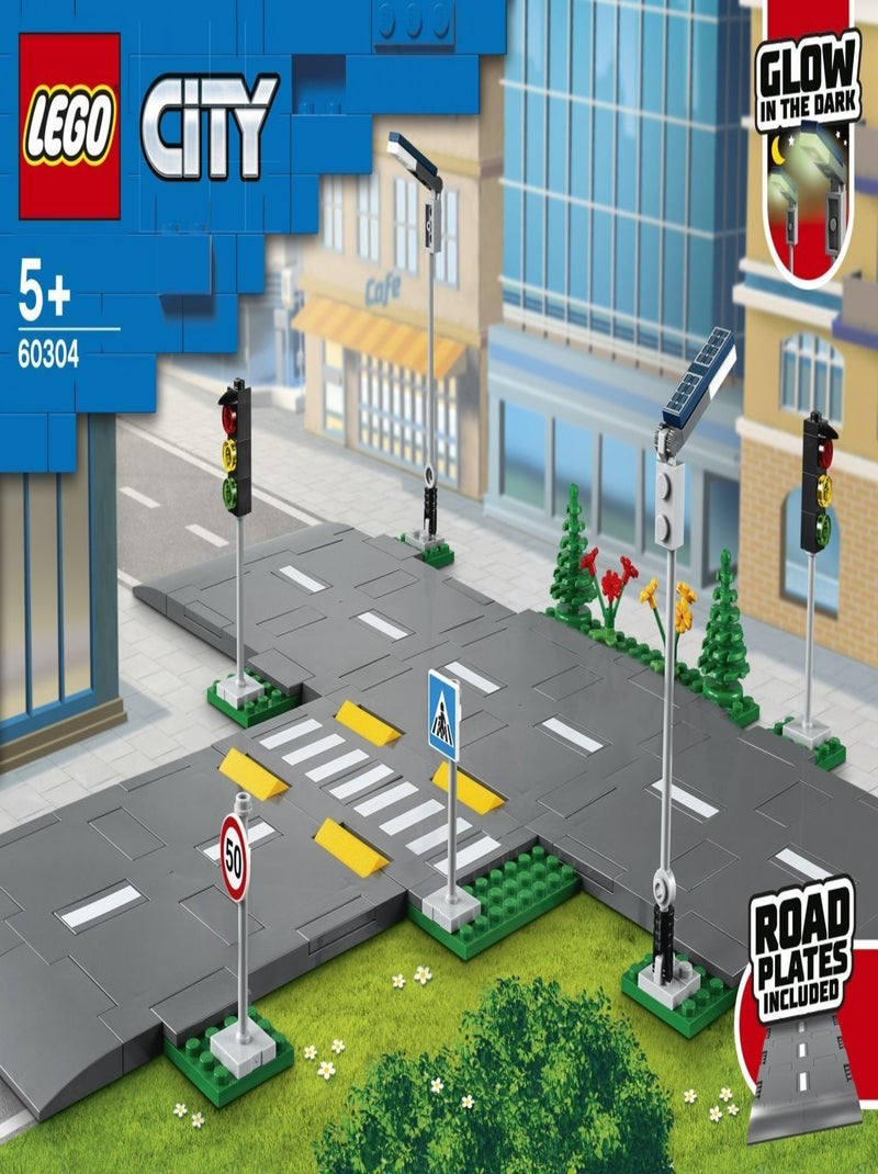 LEGO City 60304 — Intersection à assembler avec plaques de route et feux Multicolore - Kiabi