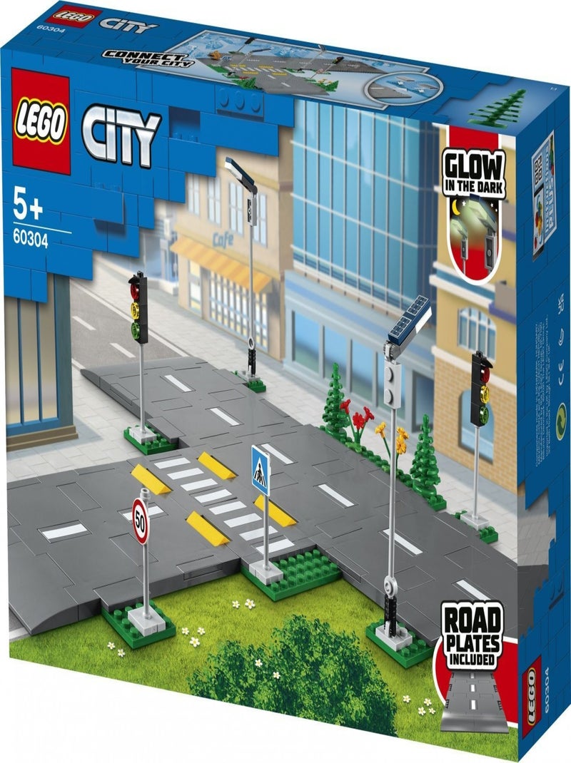 LEGO City 60304 — Intersection à assembler avec plaques de route et feux Multicolore - Kiabi