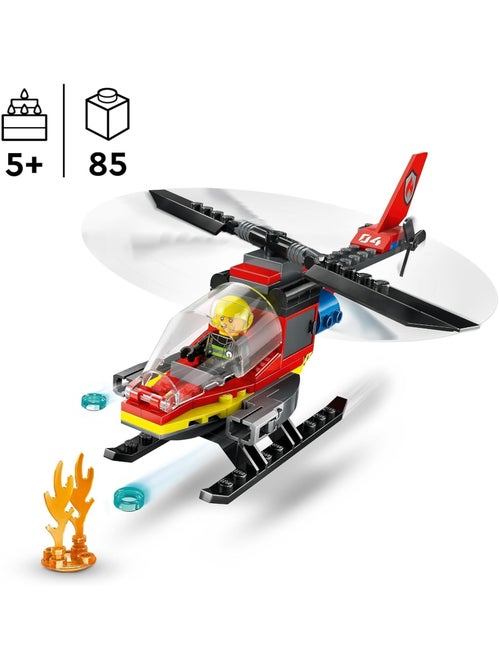 LEGO City 60411 - Hélicoptère de secours des pompiers (dès 5 ans) - Kiabi