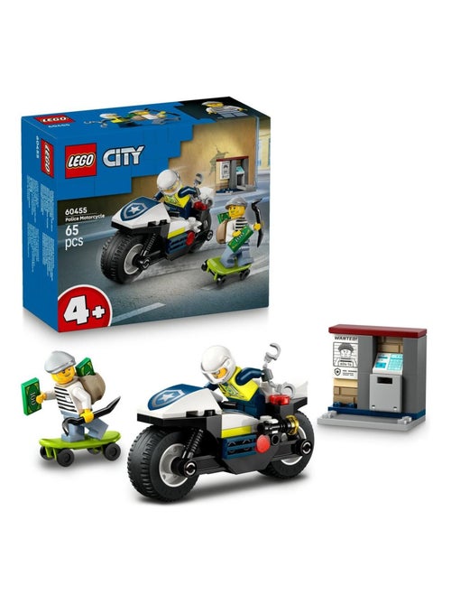 LEGO City 60455 — La course-poursuite en moto de police - Kiabi