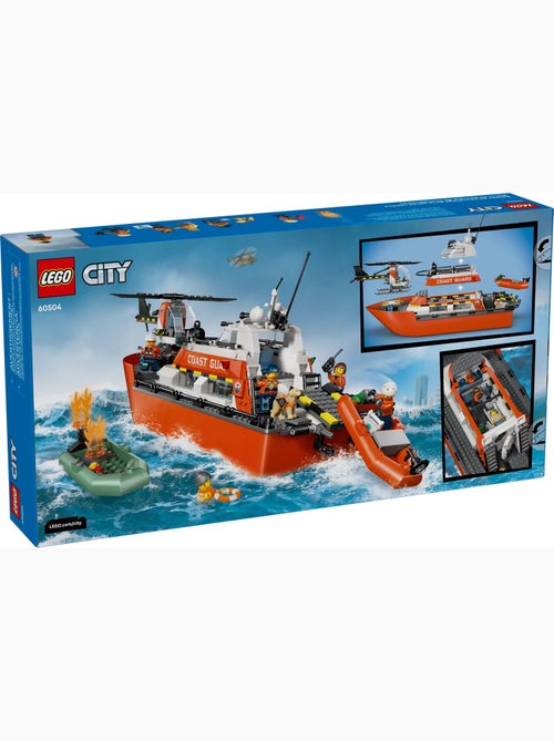 LEGO City 60504 Bateau de sauvetage et hélicoptère des garde‑côtes - Kiabi