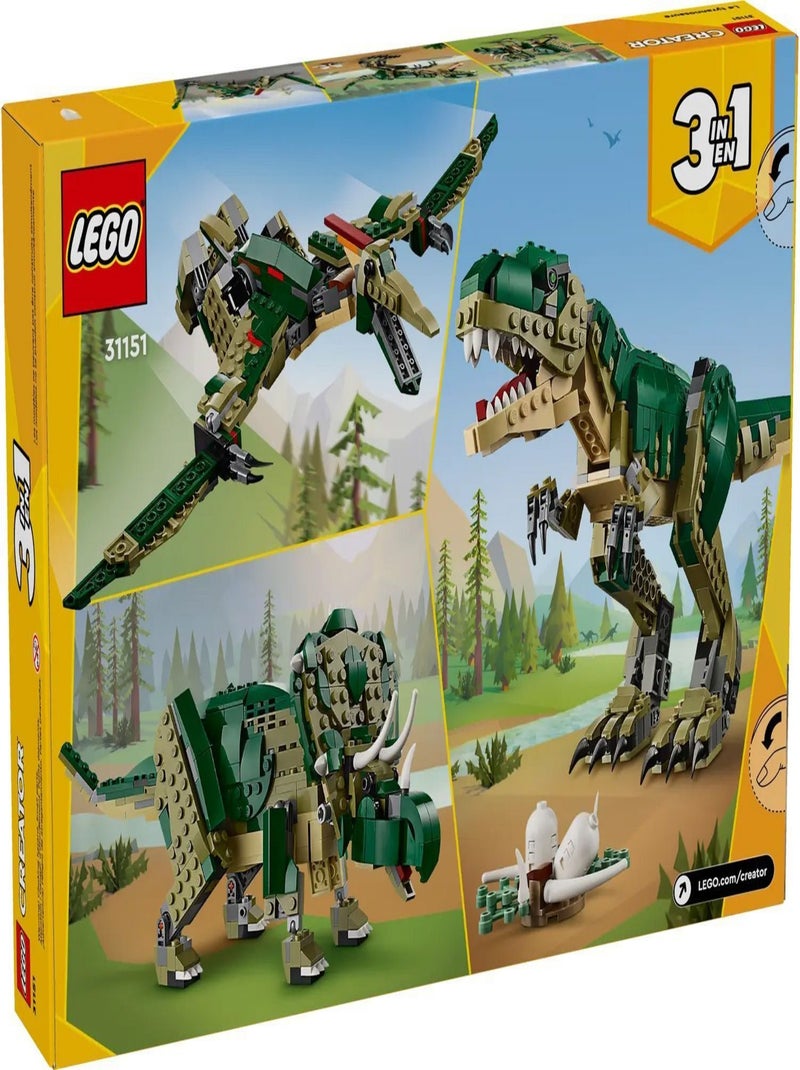 LEGO Creator 3-en-1 T. rex (31151) — 626 pièces, dès 9 ans Bleu - Kiabi