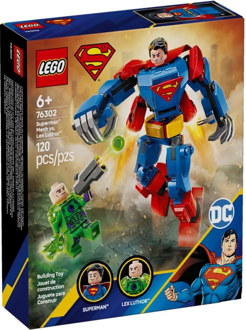 LEGO DC Comics 76302 - Robot de Superman contre Lex Luthor, 120 pièces, 2 minifigurines Multicolore - Kiabi