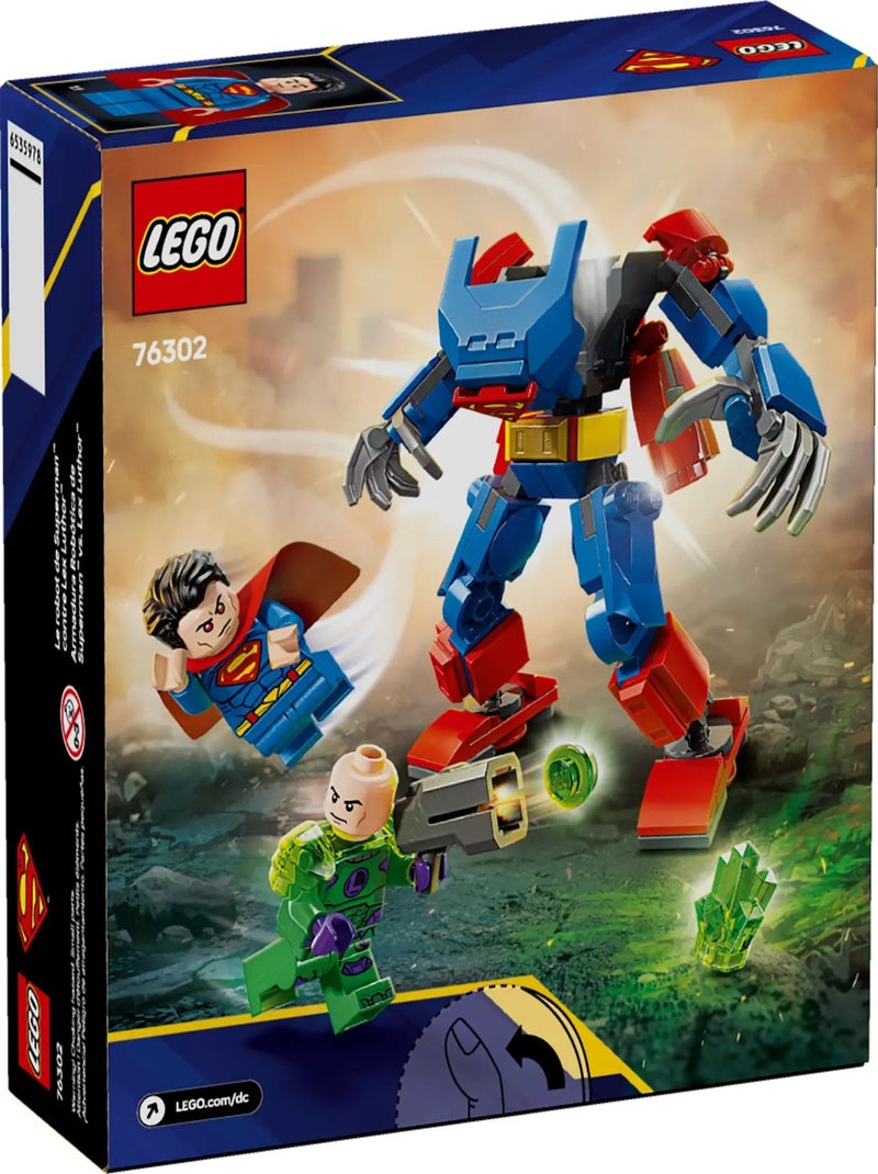 LEGO DC Comics 76302 - Robot de Superman contre Lex Luthor, 120 pièces, 2 minifigurines Multicolore - Kiabi
