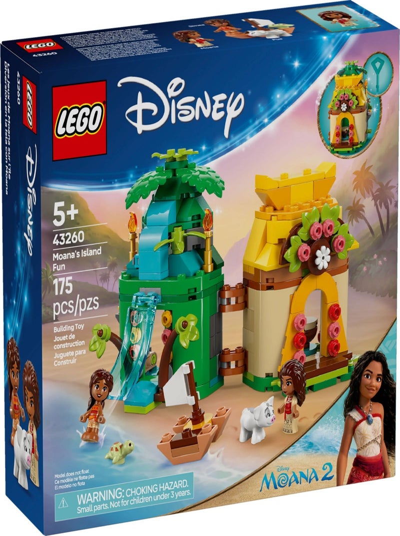 LEGO Disney 43260 - L'île de Vaiana miniature, 175 pièces, dès 5 ans. Rouge - Kiabi