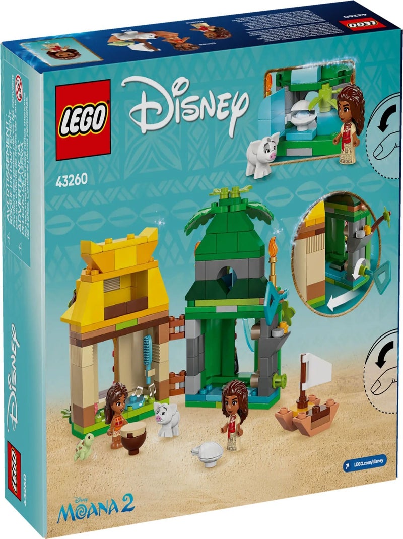 LEGO Disney 43260 - L'île de Vaiana miniature, 175 pièces, dès 5 ans. Rouge - Kiabi