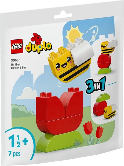 LEGO DUPLO - Ensemble éducatif Fleur et Abeille (Polybag) - 30686 - Kiabi