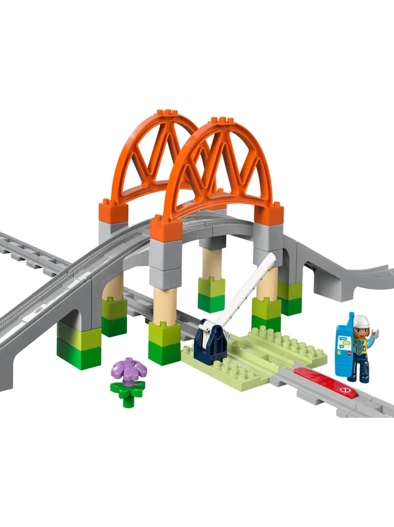 LEGO DUPLO - Set d'extension : Les rails et le pont du train - 10426 Multicolore - Kiabi