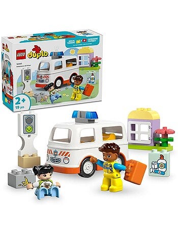 LEGO DUPLO 10447 - L'ambulance et le chauffeur, 2 figurines