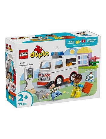 LEGO DUPLO 10447 - L'ambulance et le chauffeur, 2 figurines