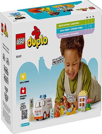 LEGO DUPLO 10447 - L'ambulance et le chauffeur, 2 figurines