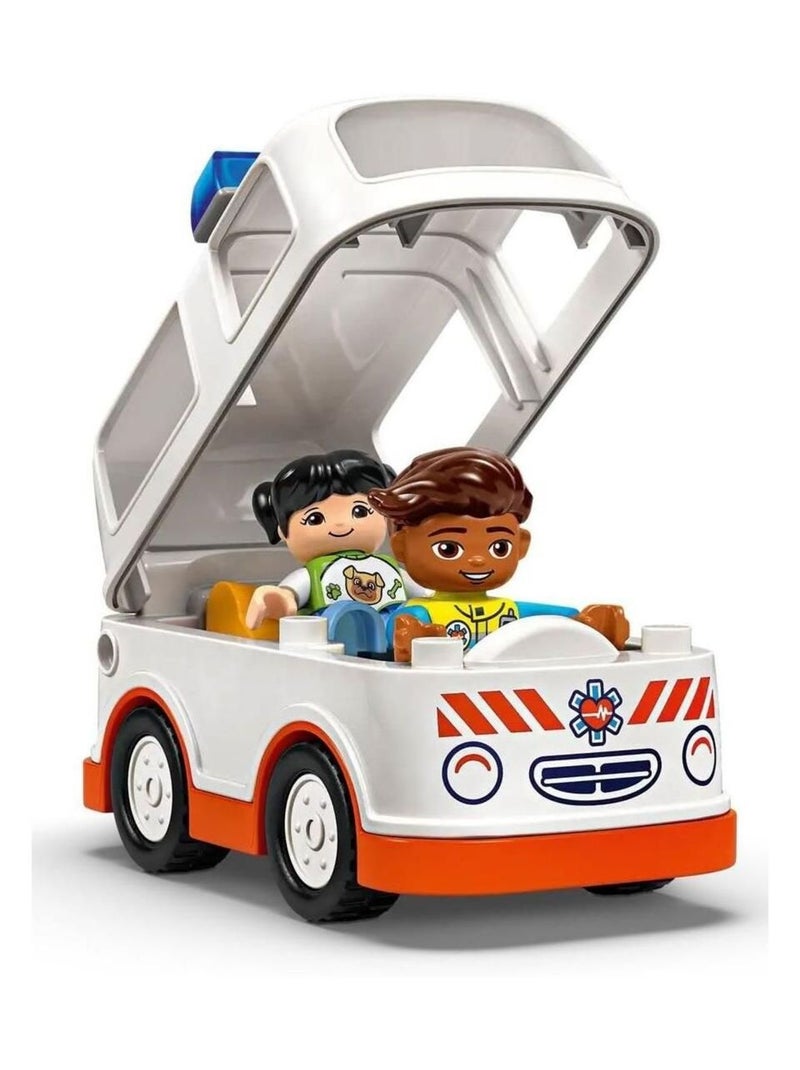 LEGO DUPLO 10447 - L'ambulance et le chauffeur, 2 figurines Multicolore - Kiabi
