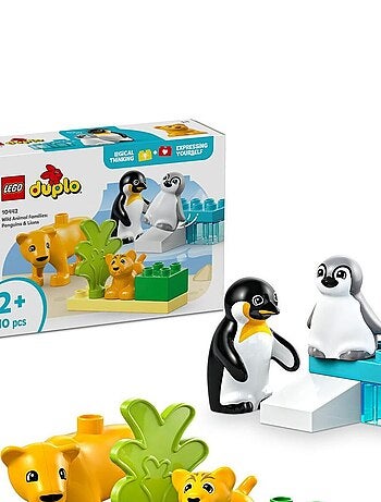LEGO DUPLO Familles d'animaux sauvages : pingouins et lions (10442)