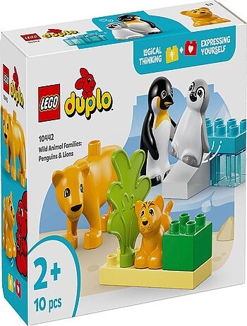 LEGO DUPLO Familles d'animaux sauvages : pingouins et lions (10442)