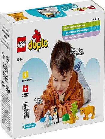 LEGO DUPLO Familles d'animaux sauvages : pingouins et lions (10442)