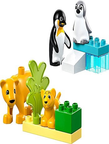 LEGO DUPLO Familles d'animaux sauvages : pingouins et lions (10442)