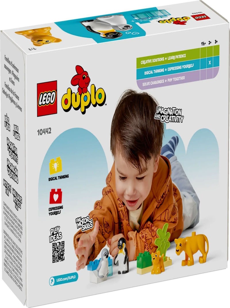 LEGO DUPLO Familles d'animaux sauvages : pingouins et lions (10442) Multicolore - Kiabi