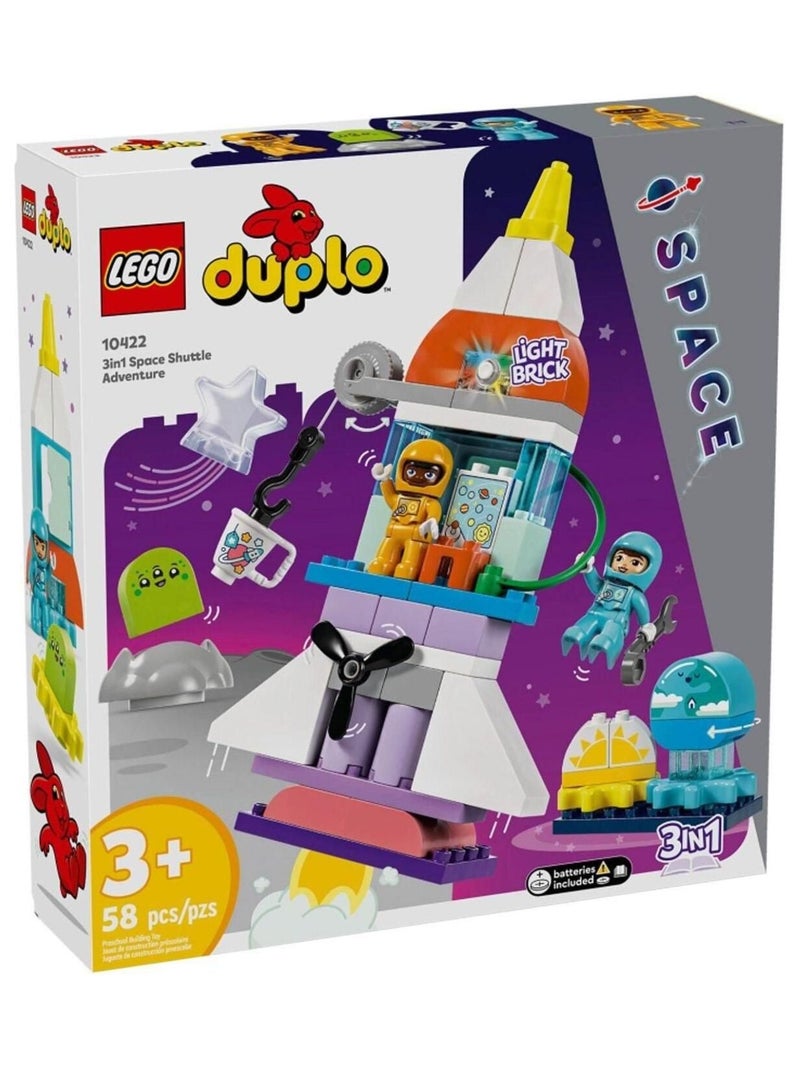 LEGO DUPLO L'aventure en navette spatiale 3-en-1 10422, dès 3 ans Jaune - Kiabi