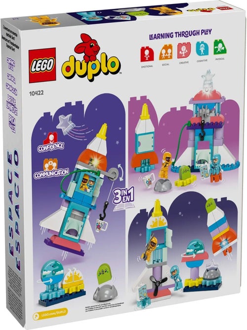LEGO DUPLO L'aventure en navette spatiale 3-en-1 10422, dès 3 ans - Kiabi