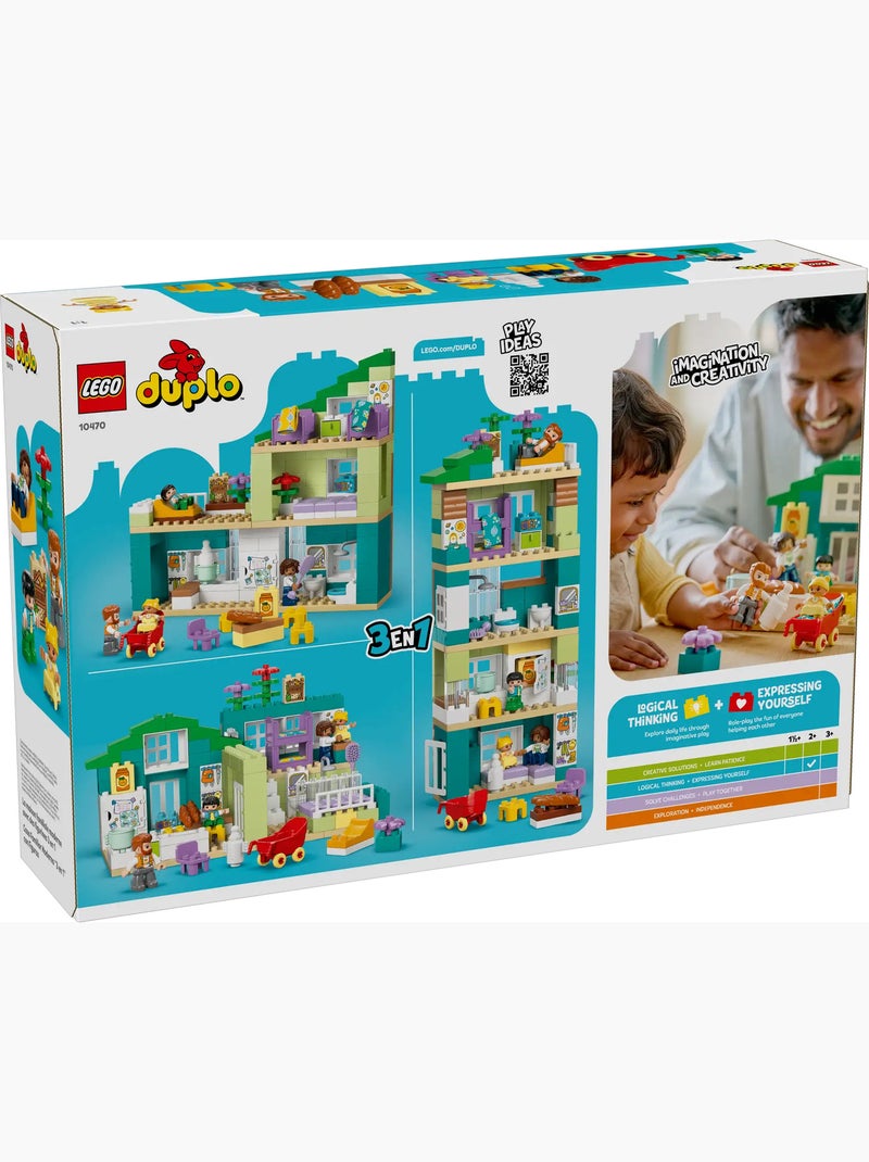 LEGO DUPLO Maison familiale moderne 3-en-1 set 10470 166 pièces Bleu - Kiabi