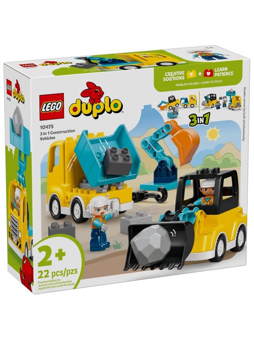 LEGO DUPLO Véhicules de chantier 3-en-1 10475 - Kiabi