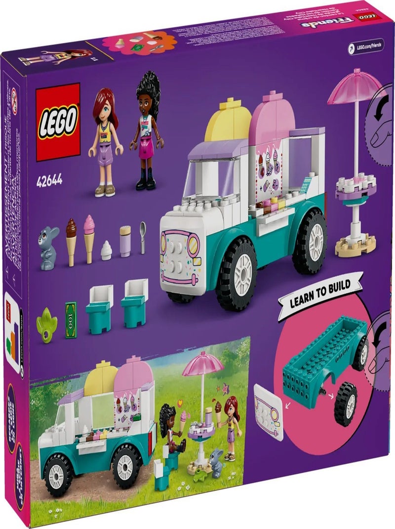 LEGO Friends - Camion de glaces Heartlake City 42644, 92 pièces. Rouge - Kiabi