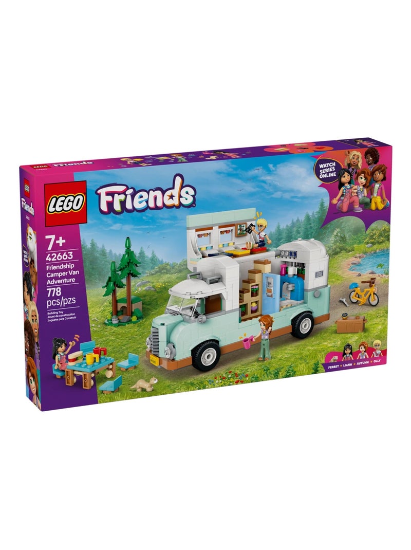 LEGO Friends - Camping-Car de l'Amitié - 42663 pour les Jeunes Aventuriers Rouge - Kiabi