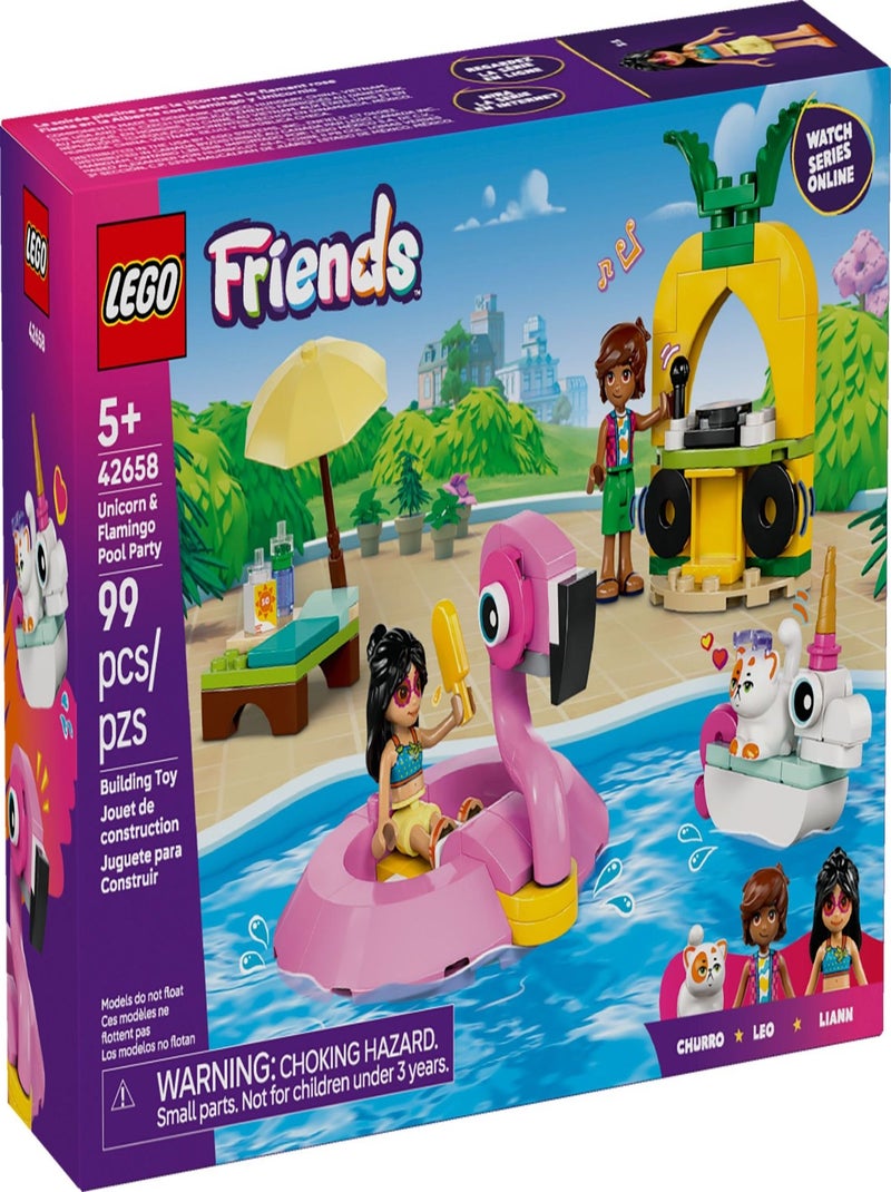 LEGO Friends - Fête Aquatique avec Bouées Licorne et Flamant Rose - 42658 Violet - Kiabi