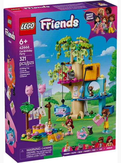 LEGO Friends - La fête d'anniversaire et l'arbre à chats - 42666 - Kiabi