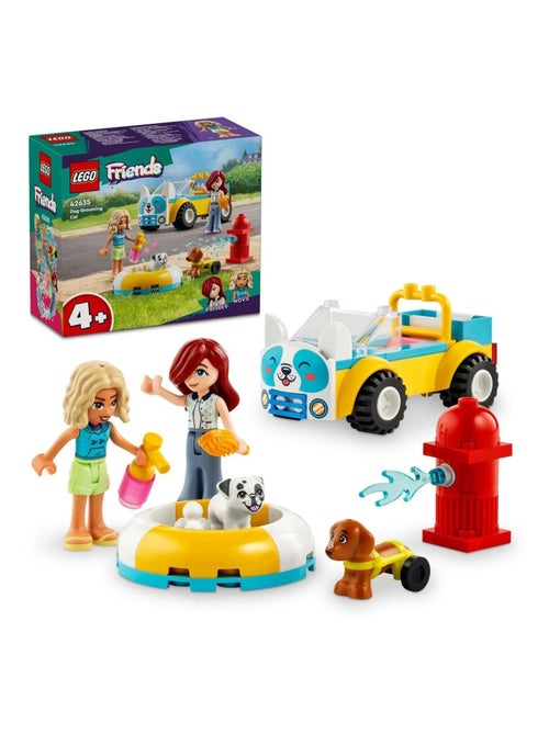 LEGO Friends 42635 — Voiture de toilettage canin, 2 mini-poupées et 2 chiots, dès 4 ans. - Kiabi