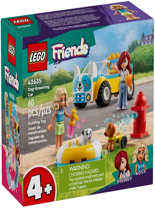 LEGO Friends 42635 — Voiture de toilettage canin, 2 mini-poupées et 2 chiots, dès 4 ans. - Kiabi